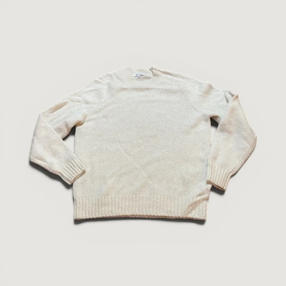 Madewell NWOT Crewneck Sweater in Yak-Alpaca Blend Cream Men's XS